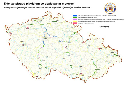 Kde lze plout s plavidlem se spalovacím motorem?